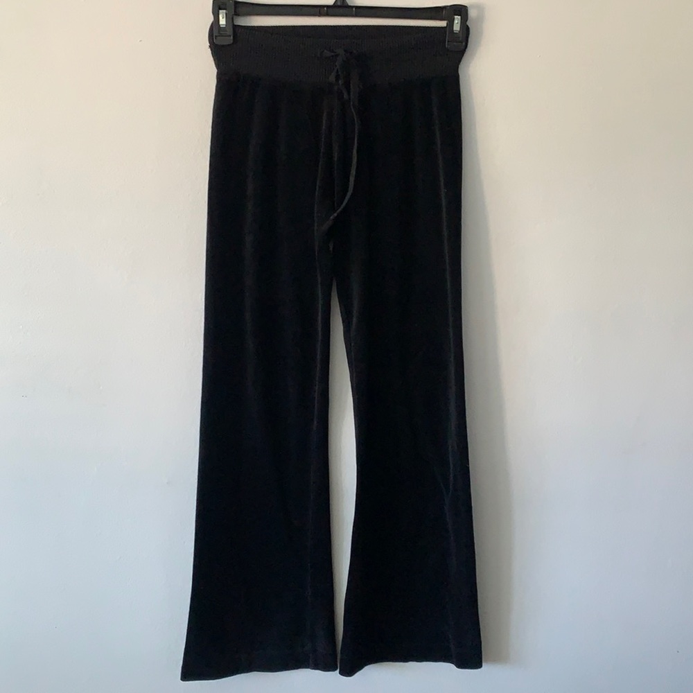 Lucky Penny Black Velour Sweatpants